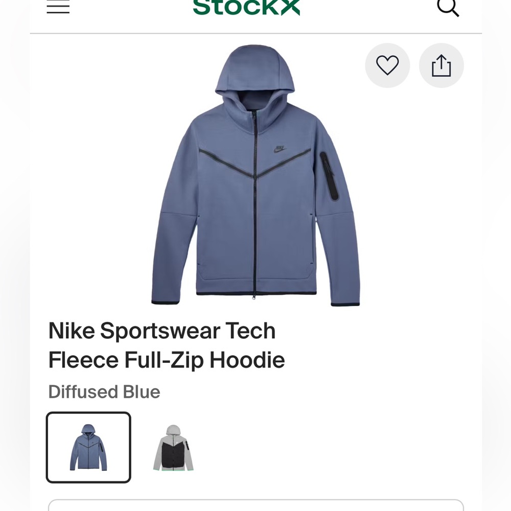 Nike Tech Fleece Full-Zip Hoodie - Diffused Blue